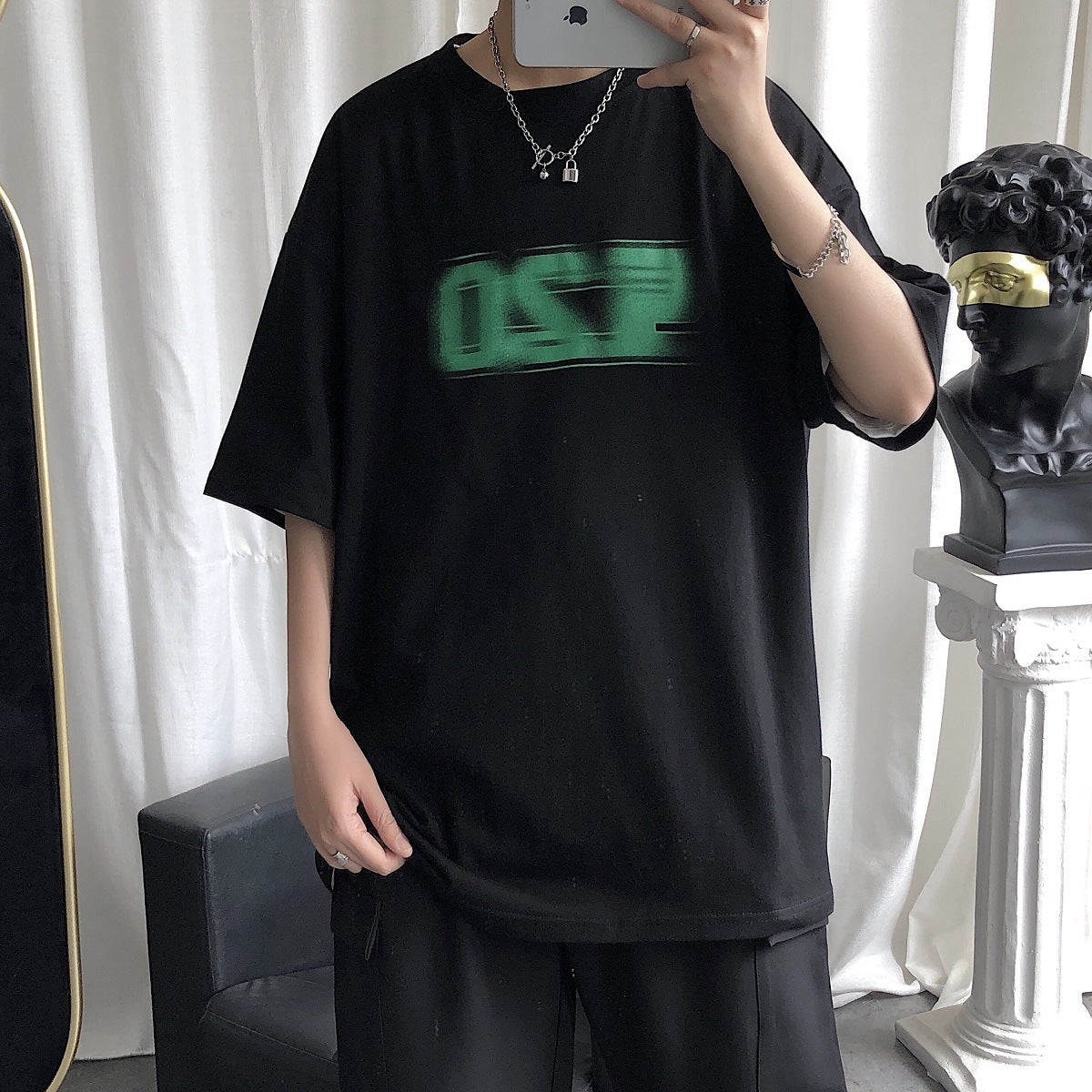 Teenager casual loose short sleeves