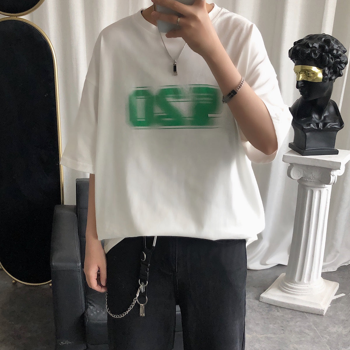 Teenager casual loose short sleeves