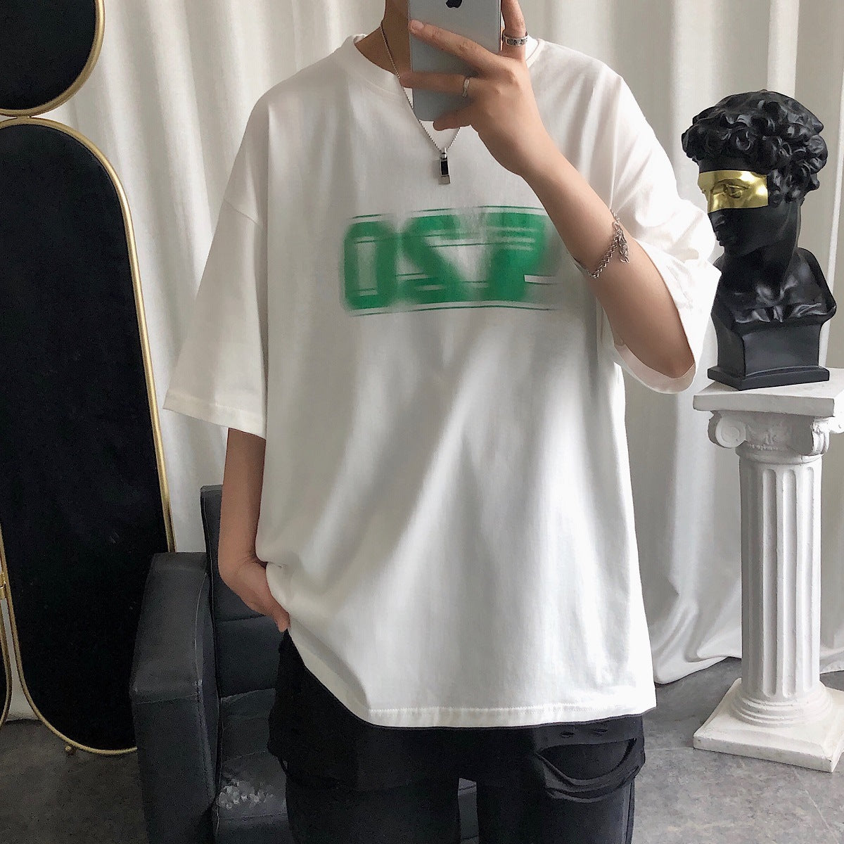 Teenager casual loose short sleeves