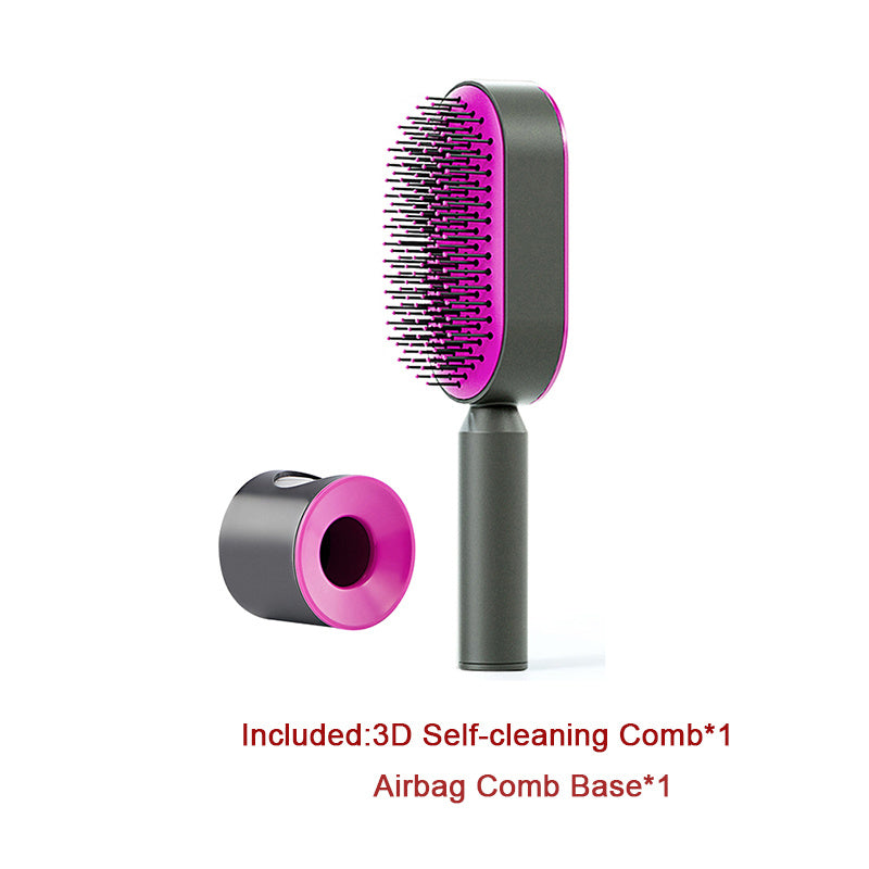 Self Cleaning Hairbrush,3D Air Cushion Hairbrushes for Women