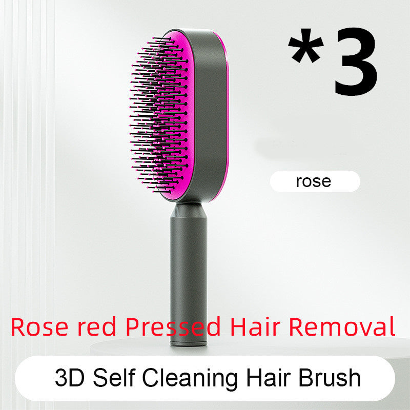 Self Cleaning Hairbrush,3D Air Cushion Hairbrushes for Women
