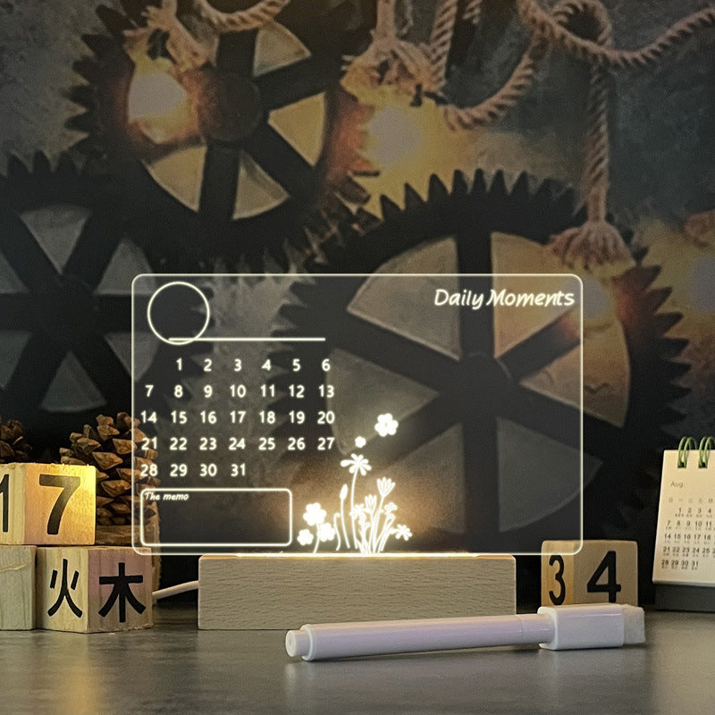 Creative Note Board with Led Night Light Lamp