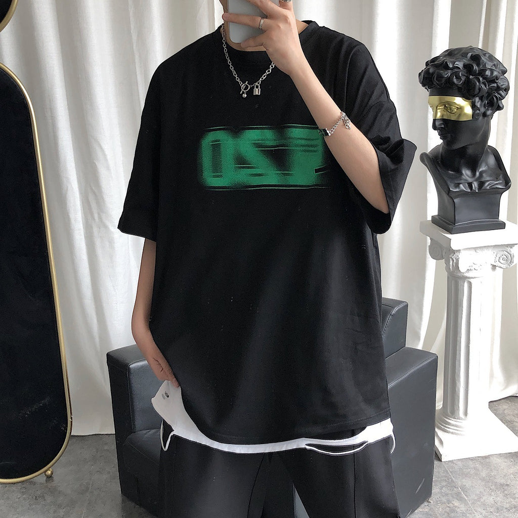 Teenager casual loose short sleeves