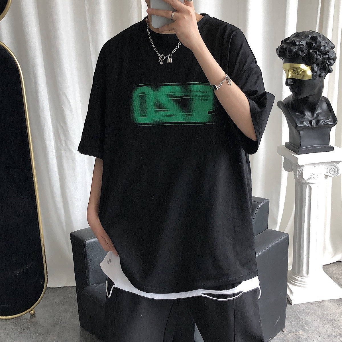 Teenager casual loose short sleeves
