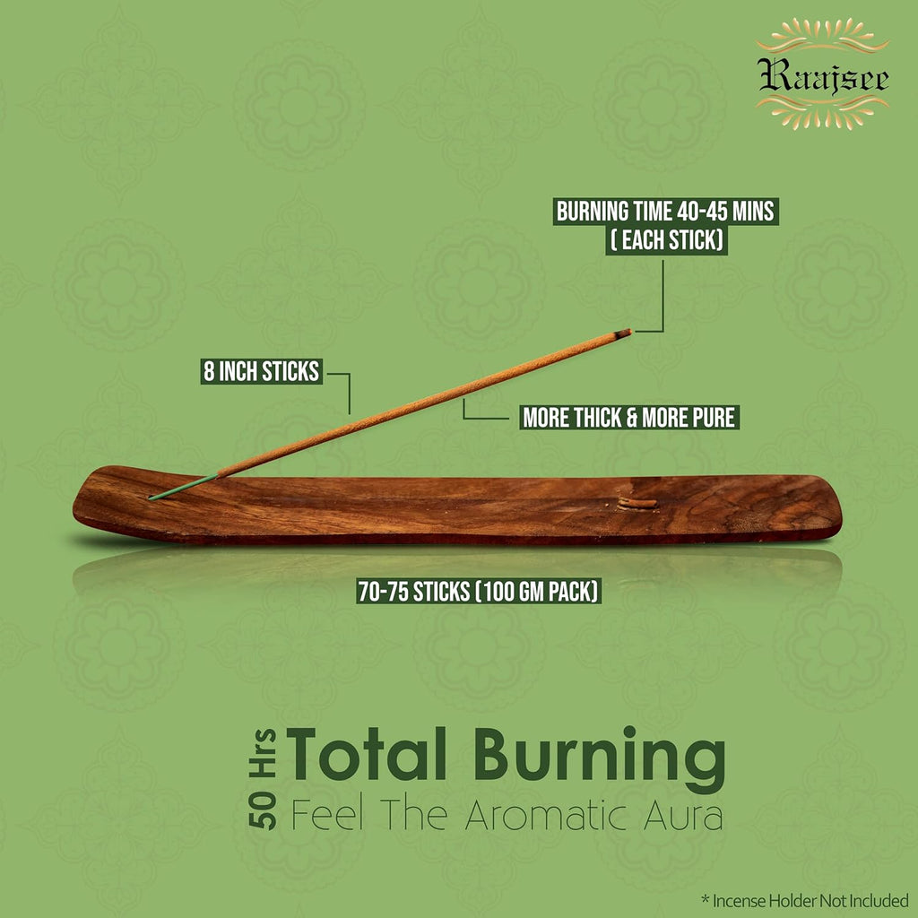 Raajsee Eucalyptus Incense Sticks (15 GMS x 12 Pack), 100% Pure Organi