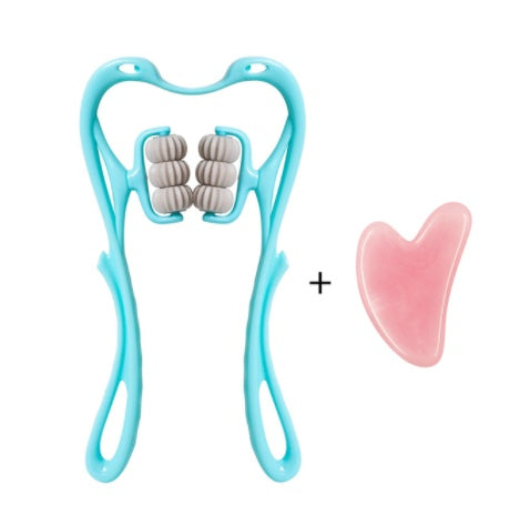 Neck Massager, Neck Massager Roller, Neck Roller, Neck and Shoulder Handheld Massager with 6 Balls Massage Point