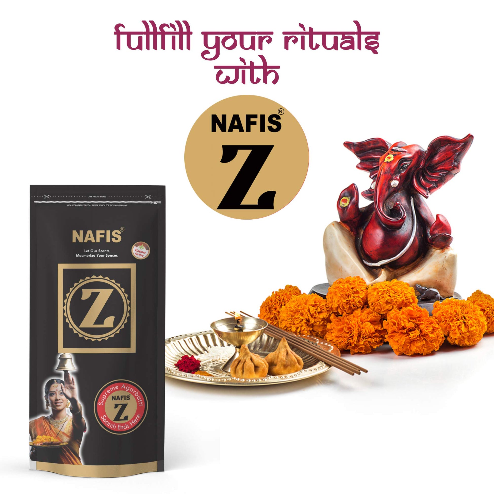 Nafis Natural Incense Stick Agarbatti Long Lasting Combo Fragrance
