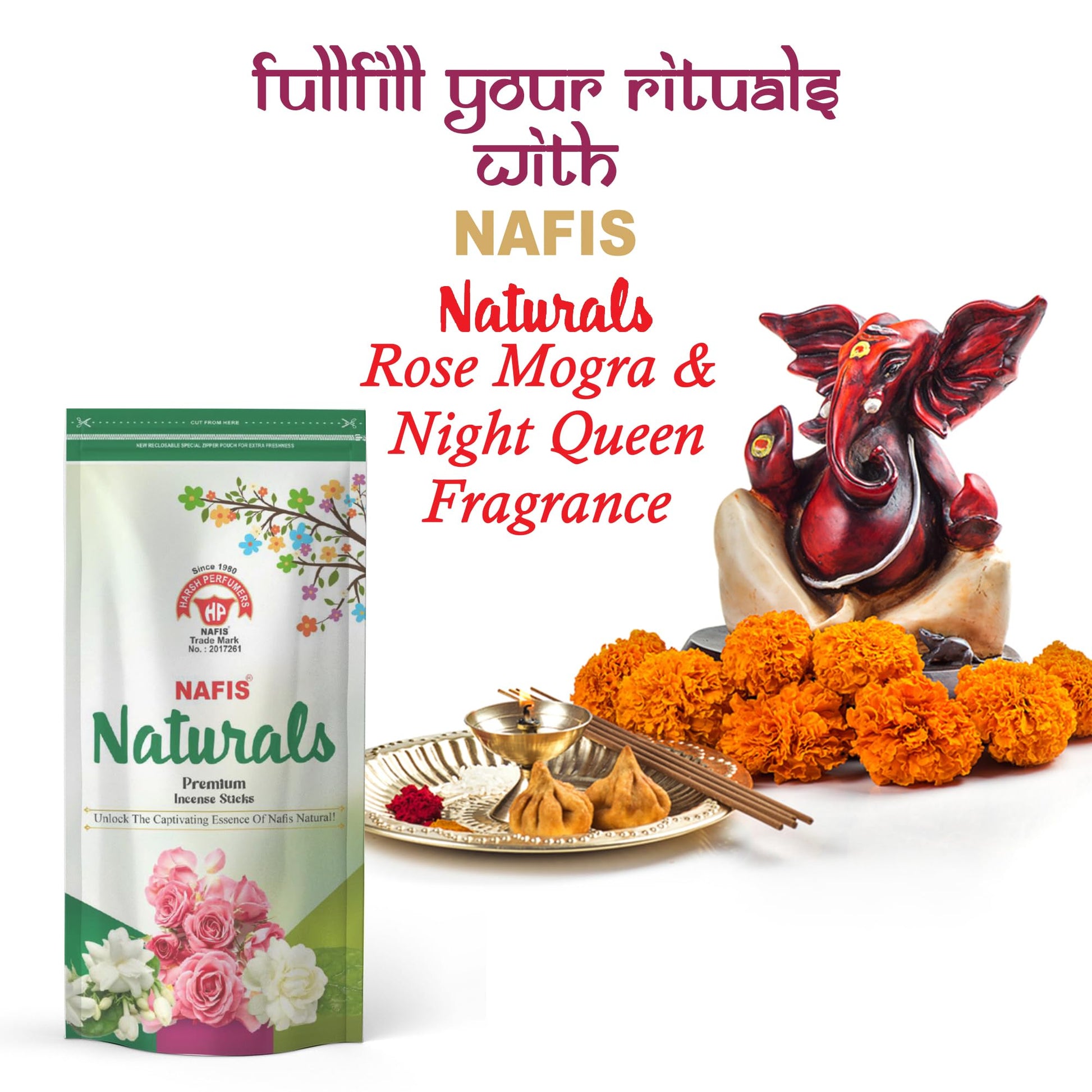 Nafis Incense Sticks Agarbatti Long Lasting Exotic Fragrance of Lily