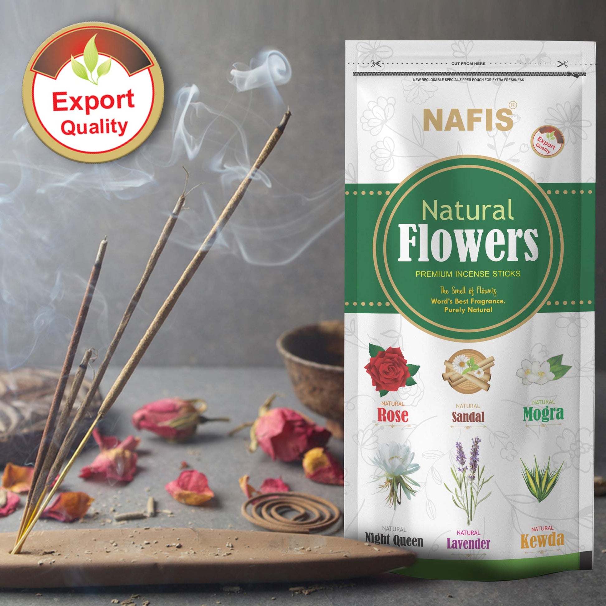 Nafis Natural Incense Stick Agarbatti Long Lasting Combo Fragrance