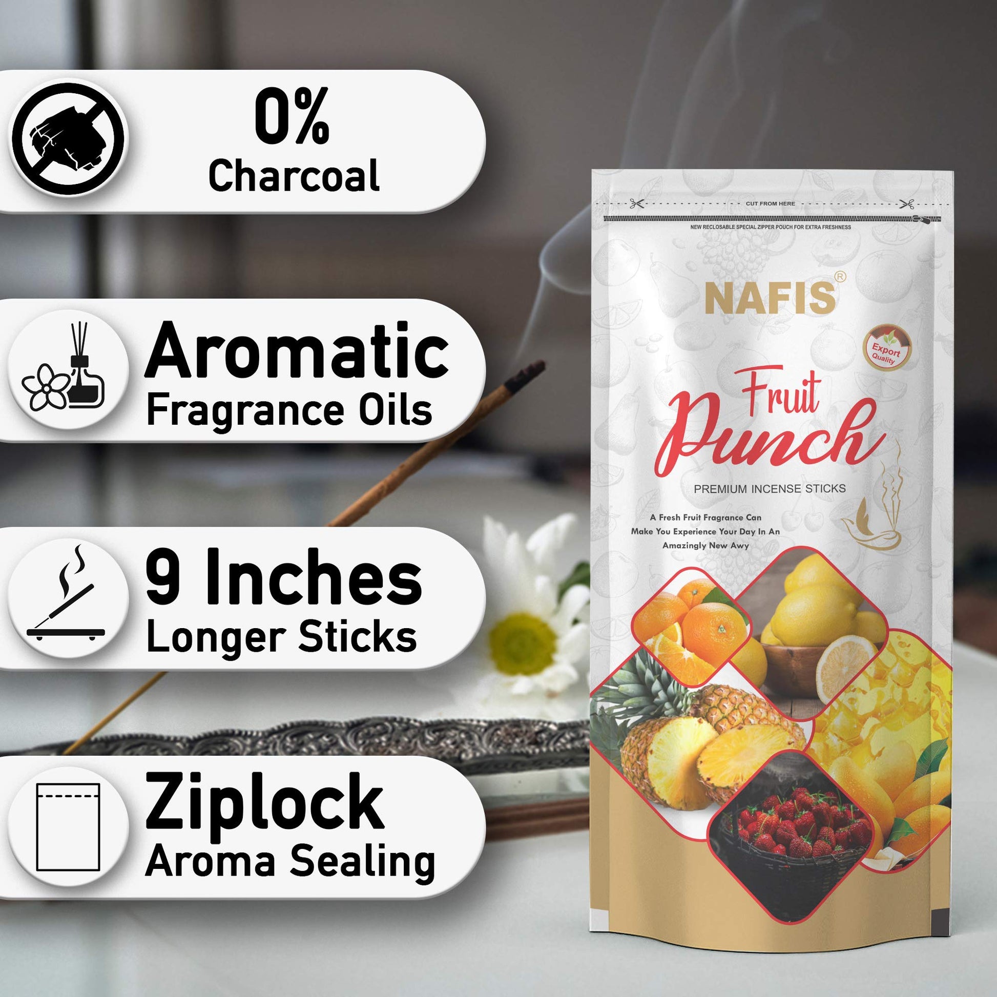 Nafis Natural Incense Stick Agarbatti Long Lasting Combo Fragrance