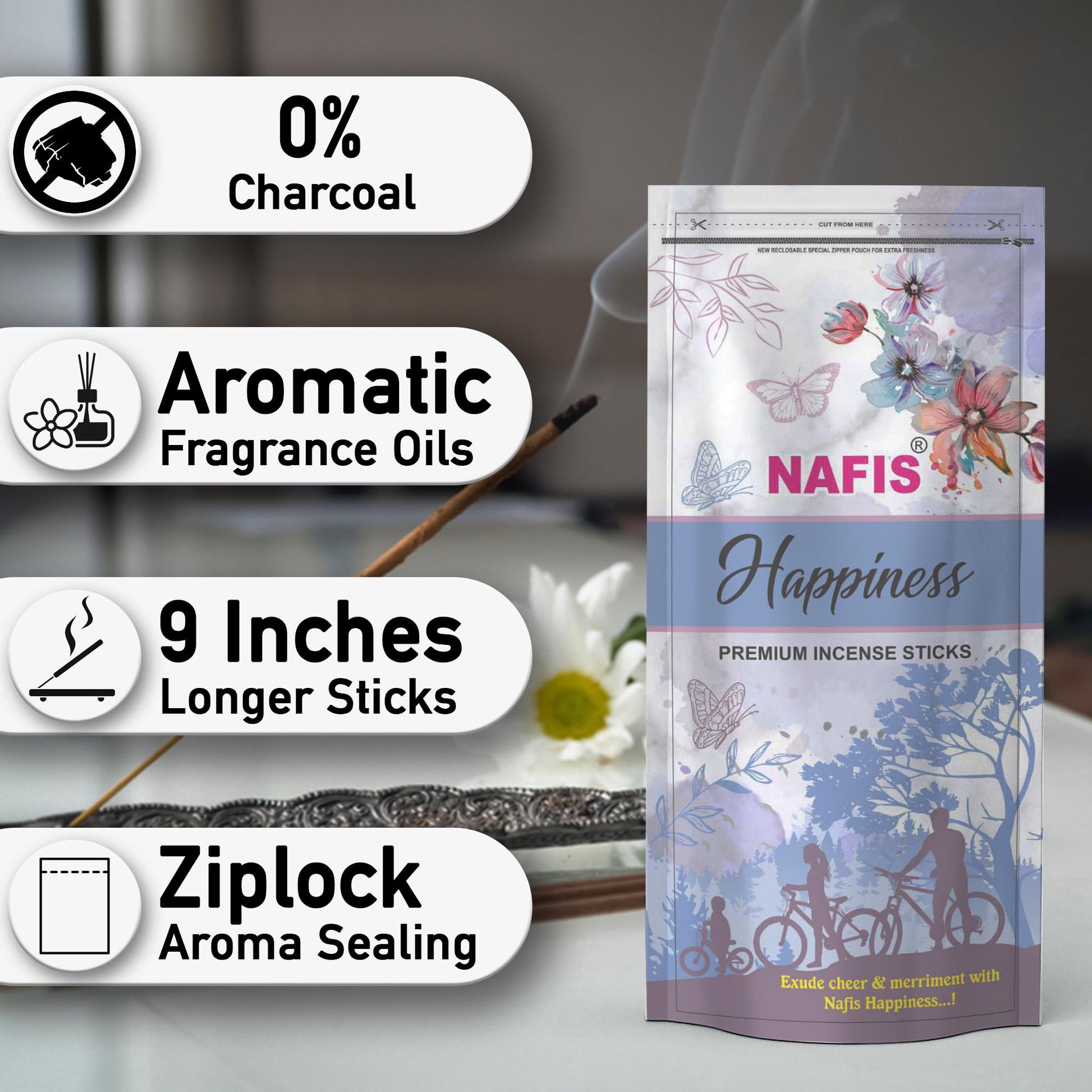 Nafis Incense Sticks Agarbatti Long Lasting Exotic Fragrance of Lily