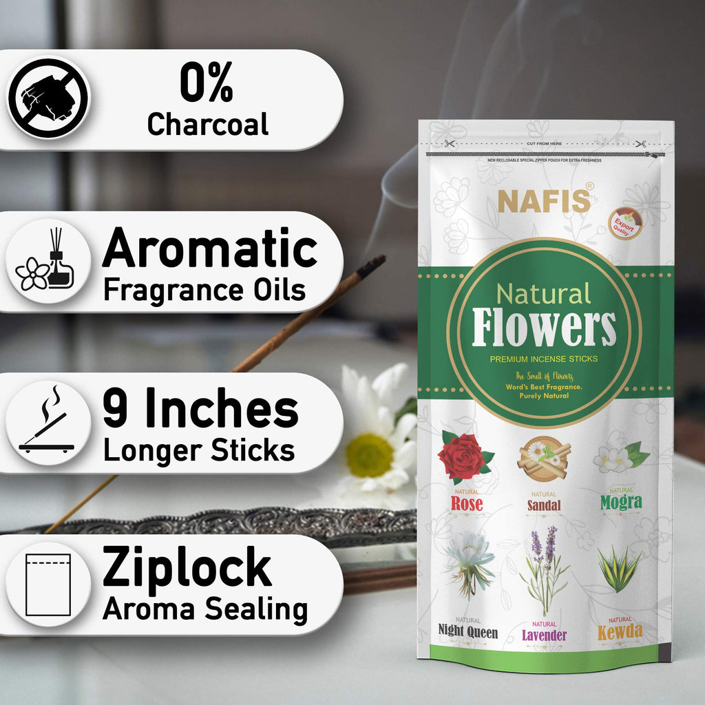 Nafis Natural Incense Stick Agarbatti Long Lasting Combo Fragrance