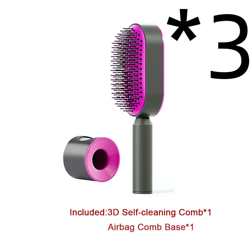 Self Cleaning Hairbrush,3D Air Cushion Hairbrushes for Women