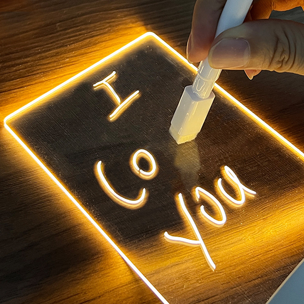 Creative Note Board with Led Night Light Lamp