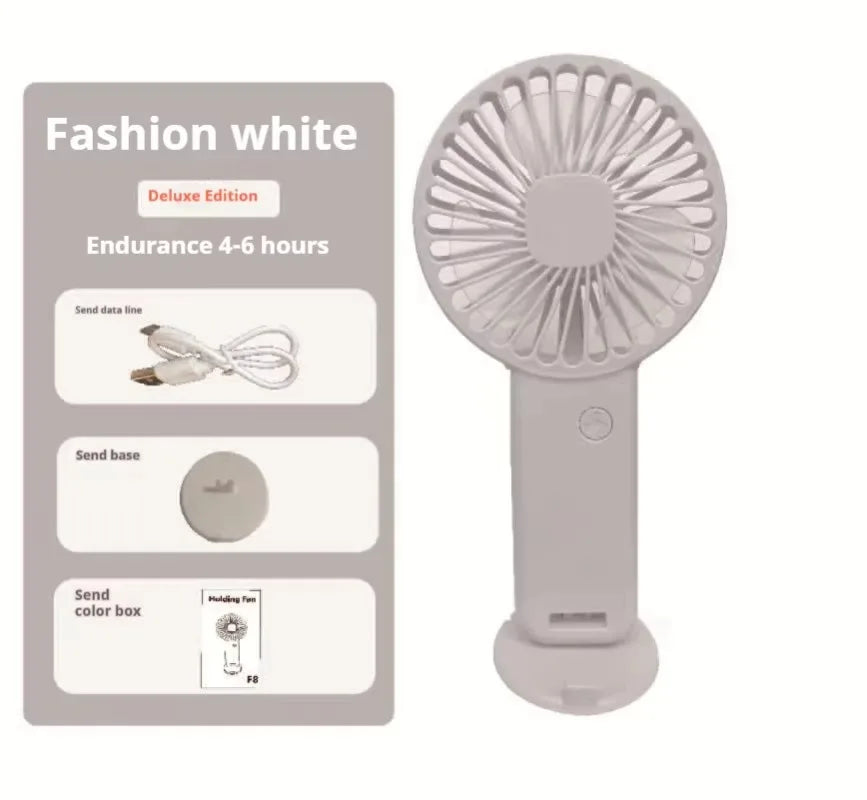 Mini Portable Foldable Handheld Fan 3 Speed Small Desk Fan with USB