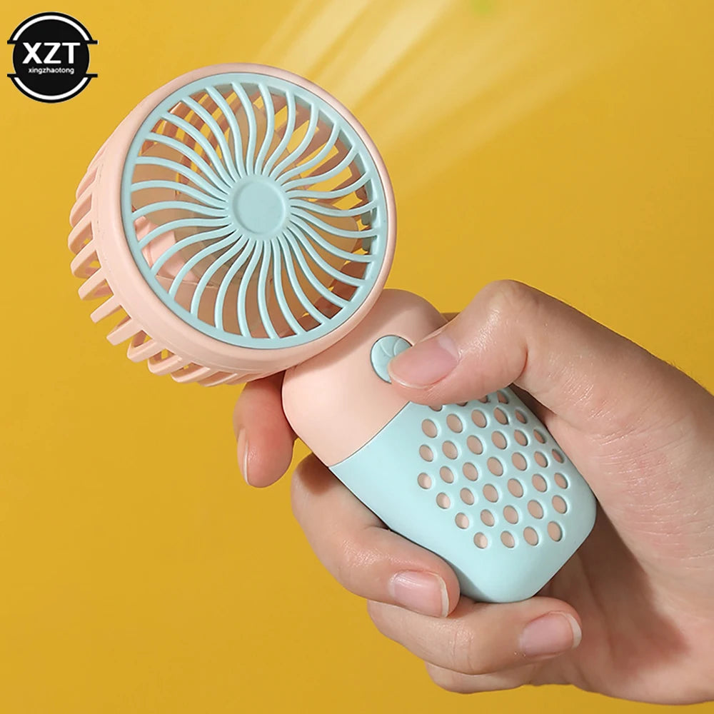 Handheld Mini Fans USB Rechargeable Small Electric Fan Student Pocket Portable