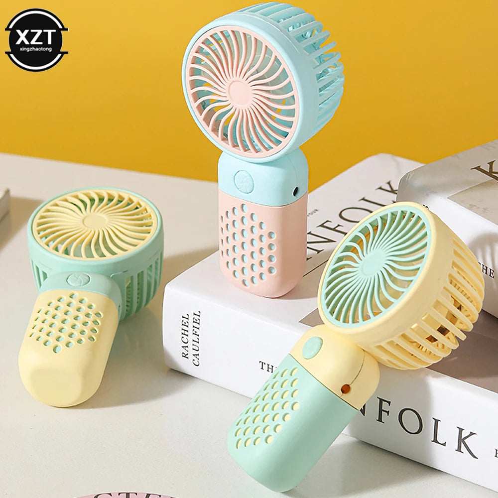 Handheld Mini Fans USB Rechargeable Small Electric Fan Student Pocket Portable