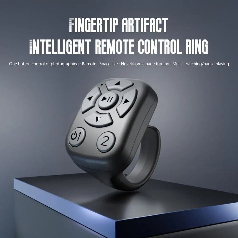 Remote Control Ring Gadget,2025 Bluetooth Tiktok Flipping Selfie Fingertip