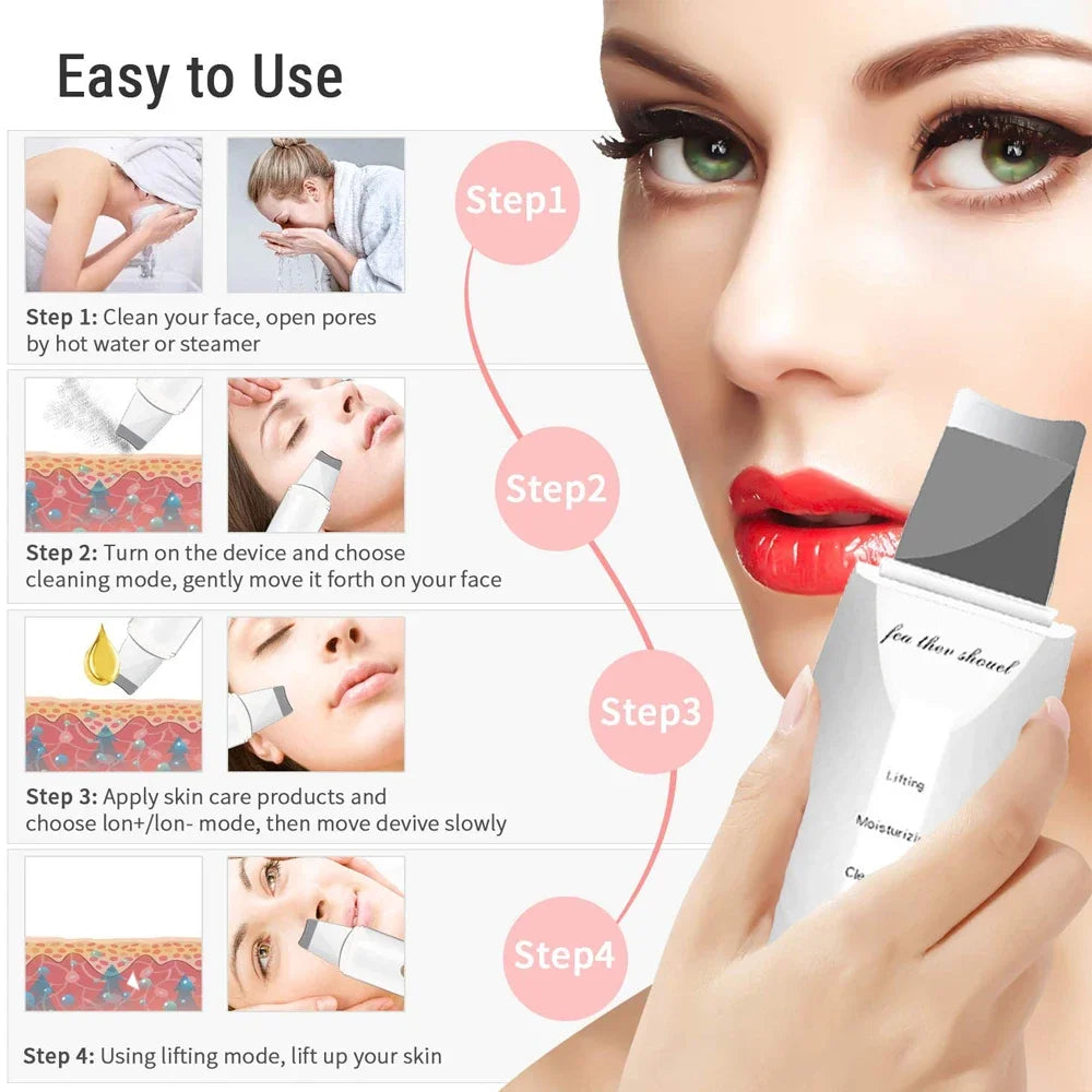 Electric Skin Scrubber Peeling Blackhead Remover Deep Face Cleaninger