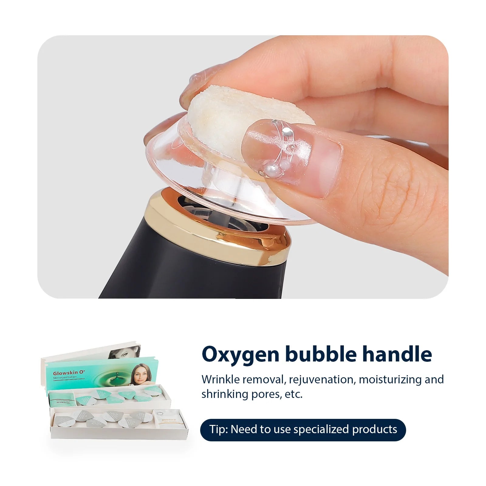 Facial CO2 Oxygen Bubble Pen Skin Care Beauty Meter Oxygen Balancing Device
