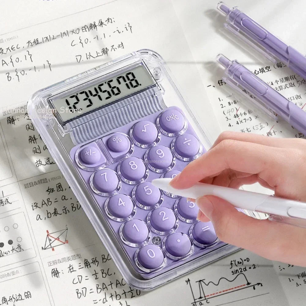 Cute Silent Calculator Mini Version Learning Auxiliary Small  Portable