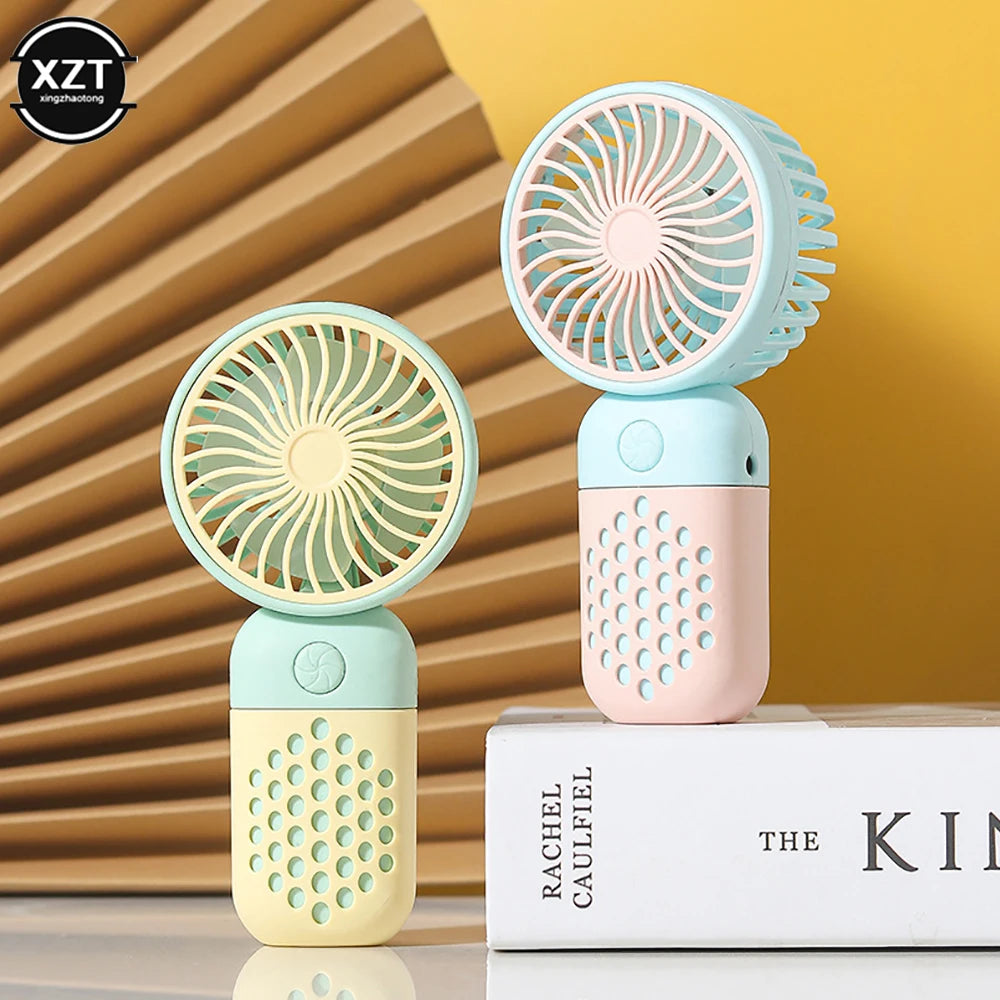 Handheld Mini Fans USB Rechargeable Small Electric Fan Student Pocket Portable