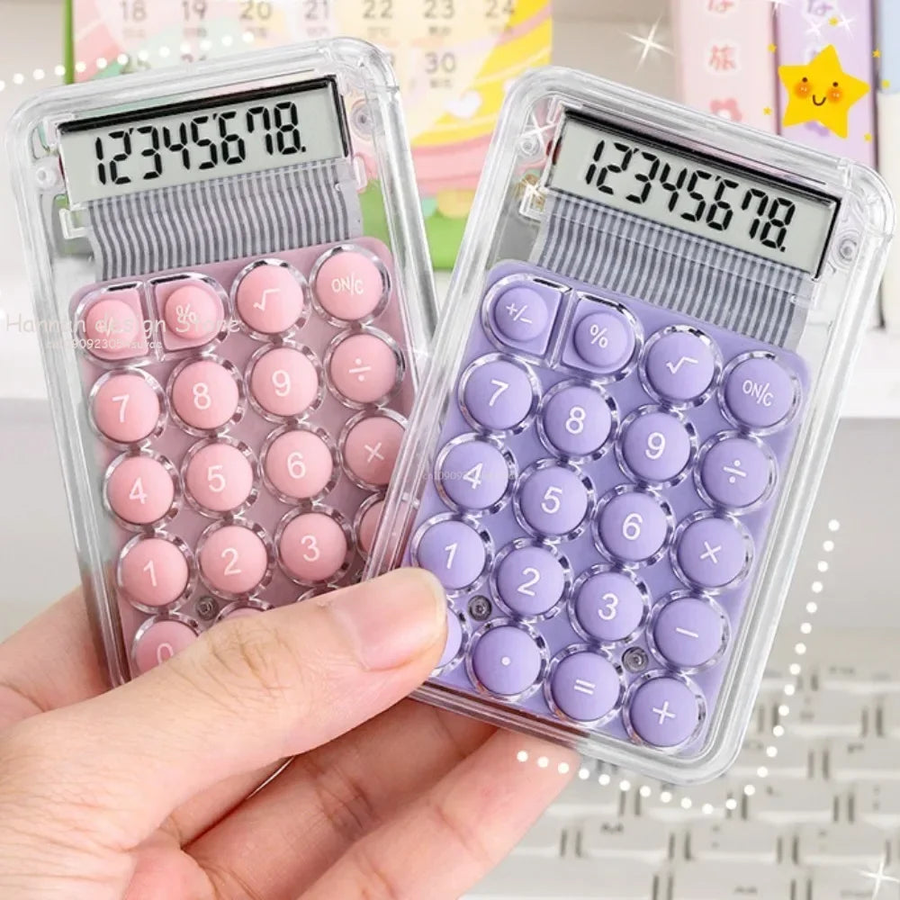 Cute Silent Calculator Mini Version Learning Auxiliary Small  Portable