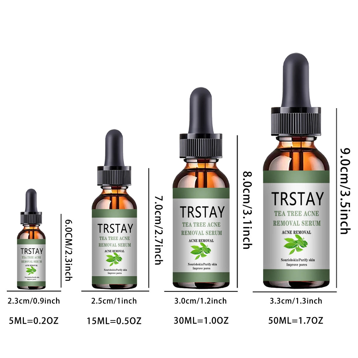Acne Treatment Face Serum Tea Tree Oil Essence Moisturizing Shrink Pores Acne