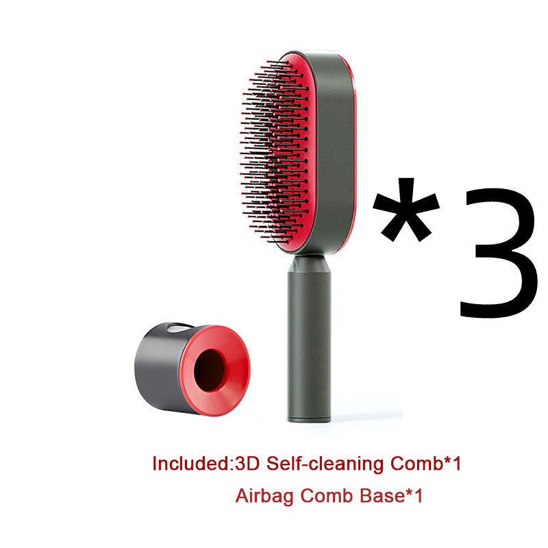 Self Cleaning Hairbrush,3D Air Cushion Hairbrushes for Women