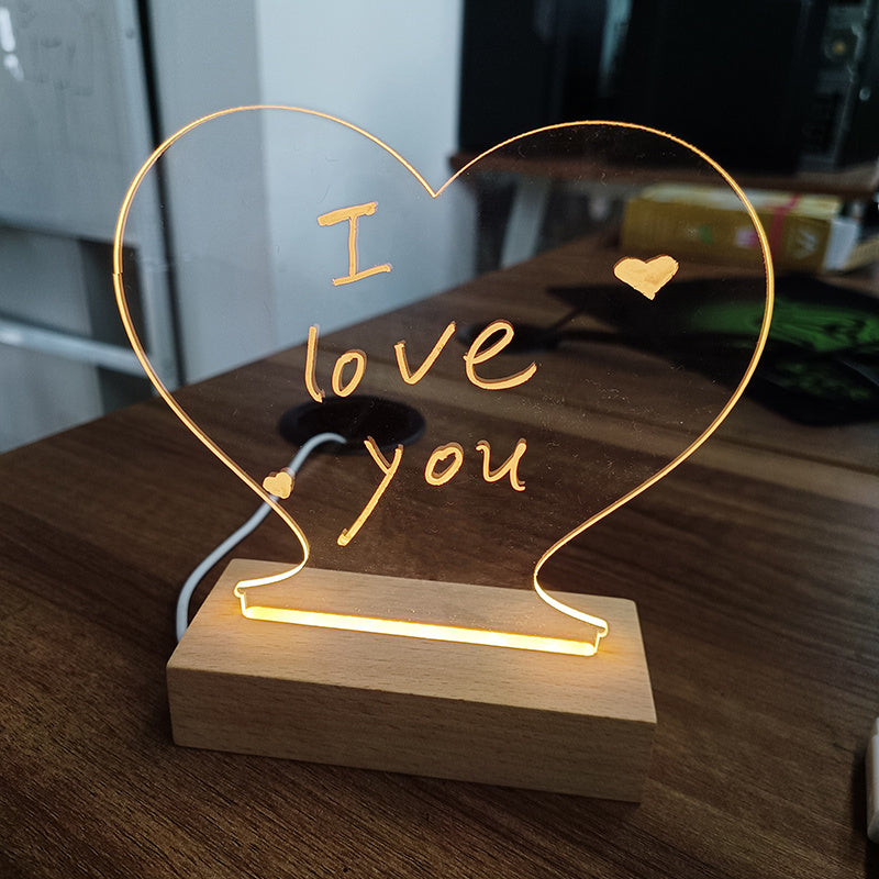Creative Note Board with Led Night Light Lamp