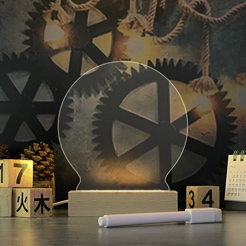 Creative Note Board with Led Night Light Lamp