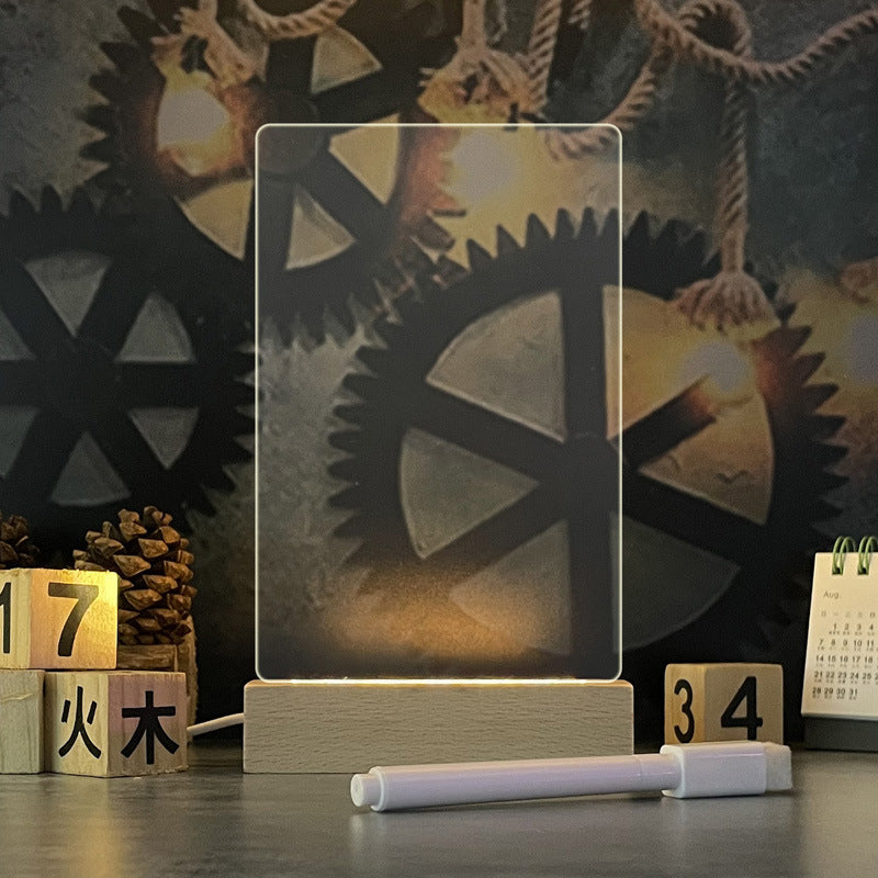 Creative Note Board with Led Night Light Lamp